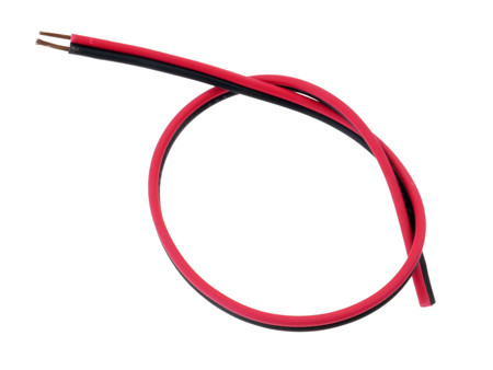 Piros-fekete vezeték, egyszínű LED szalaghoz, 2 eres, 50 méter, 0.3 mm