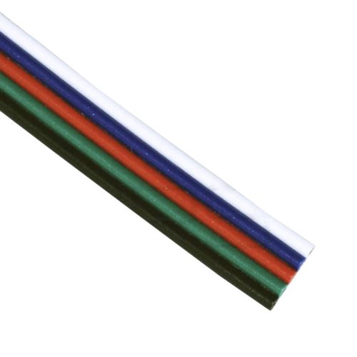 Színes vezeték RGBW LED szalaghoz, 5 eres, 50 méter, 0.3 mm
